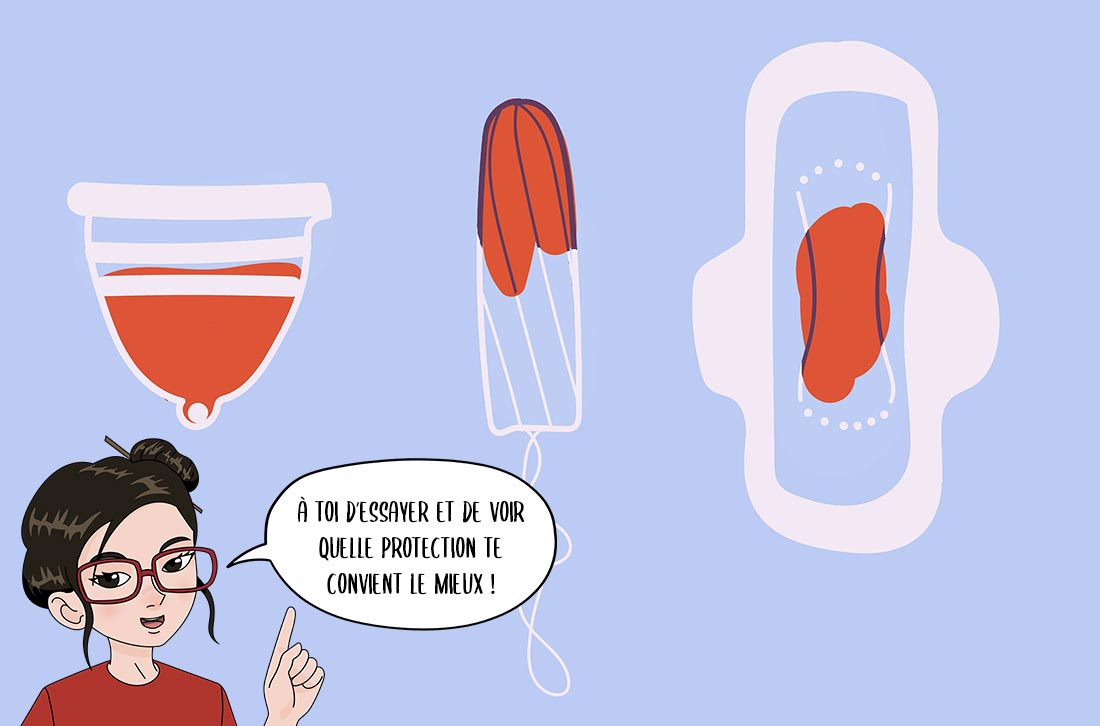 illustration differents types de protections hygieniques pour premieres regles illustration differents types de protections hygieniques pour premieres regles